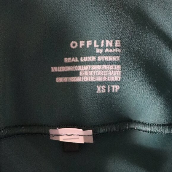 Aerie Offline Women's Green Sz XS Real Lux Street High Rise Stretch 7/8 Leggings - Picture 9 of 9